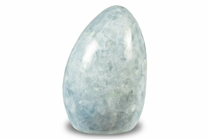 Polished, Free-Standing Blue Calcite - Madagascar #251666